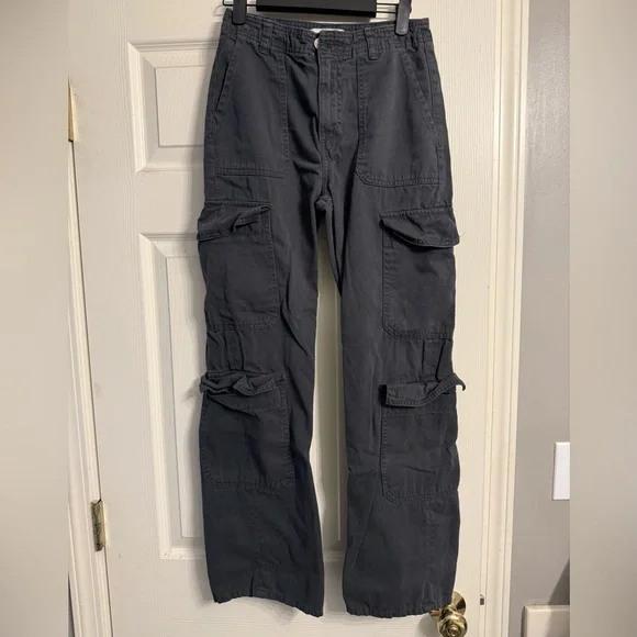 Zara Charcoal Cargo pants - Picture 1 of 3